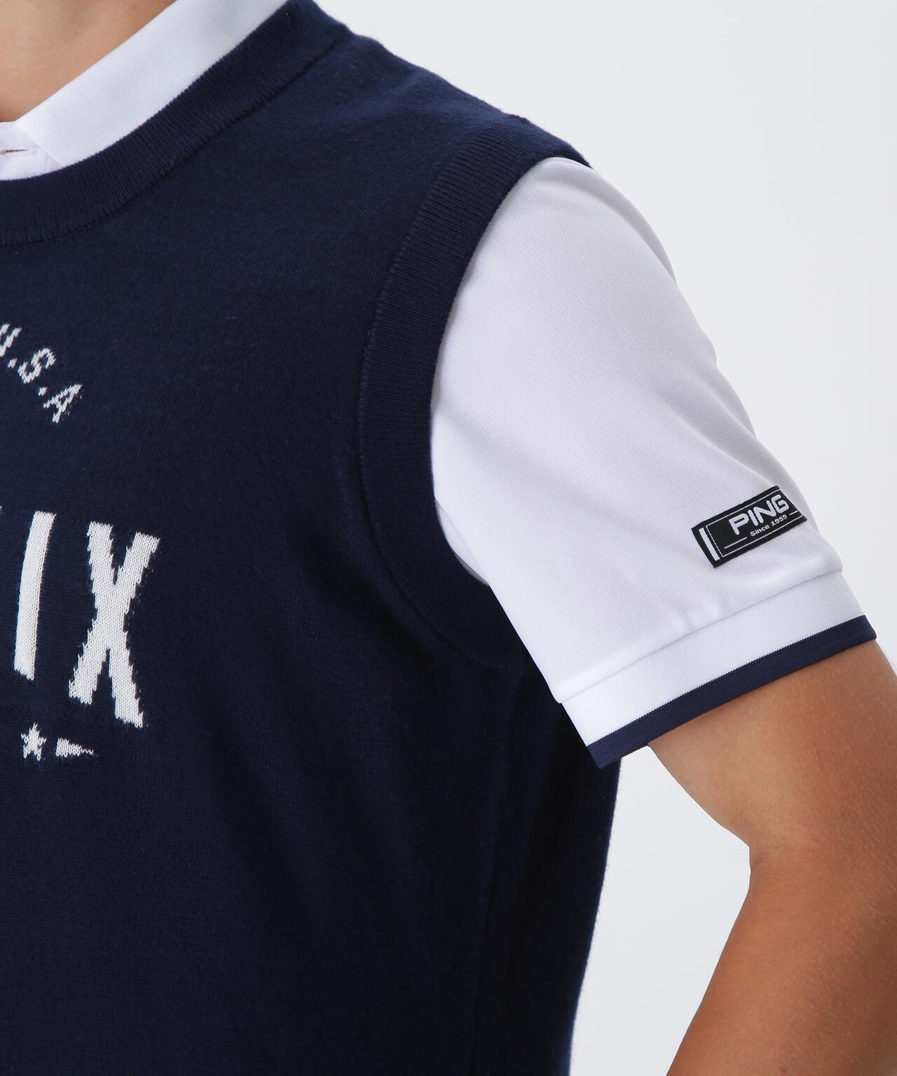 【PING APPAREL】デニムライクニット/カノコ レイヤードツインニット ＜NATIVE＞ (MENS)