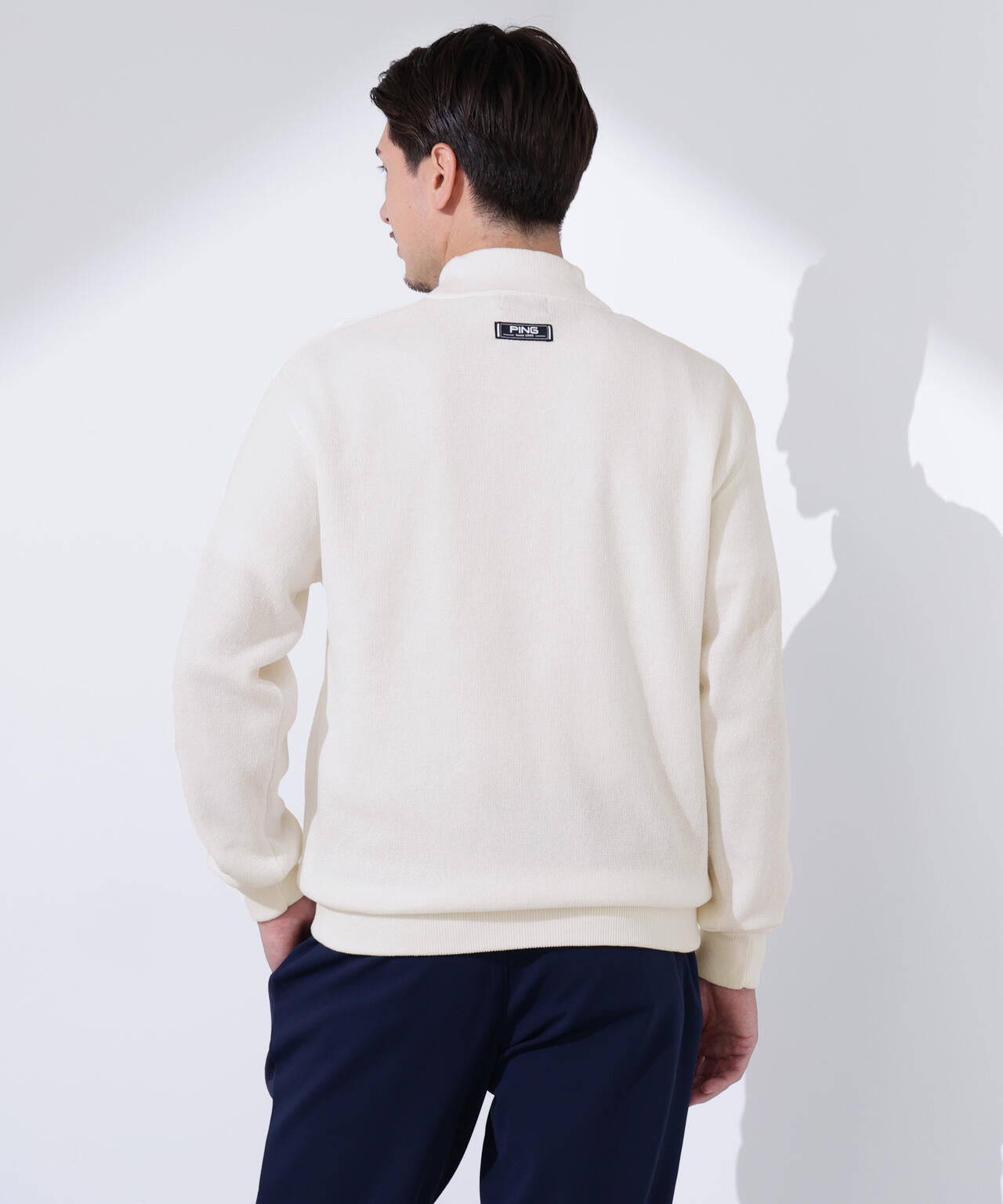 【PING APPAREL】コットンライクハーフジップハイネックニット ＜NATIVE＞ (MENS)