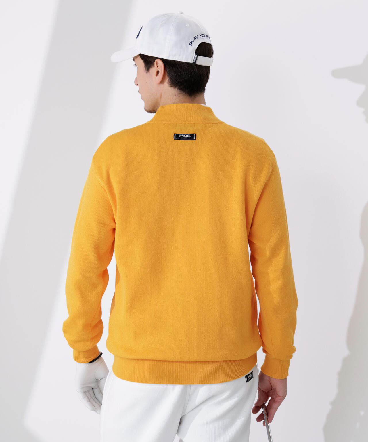 【PING APPAREL】コットンライクハーフジップハイネックニット ＜NATIVE＞ (MENS)
