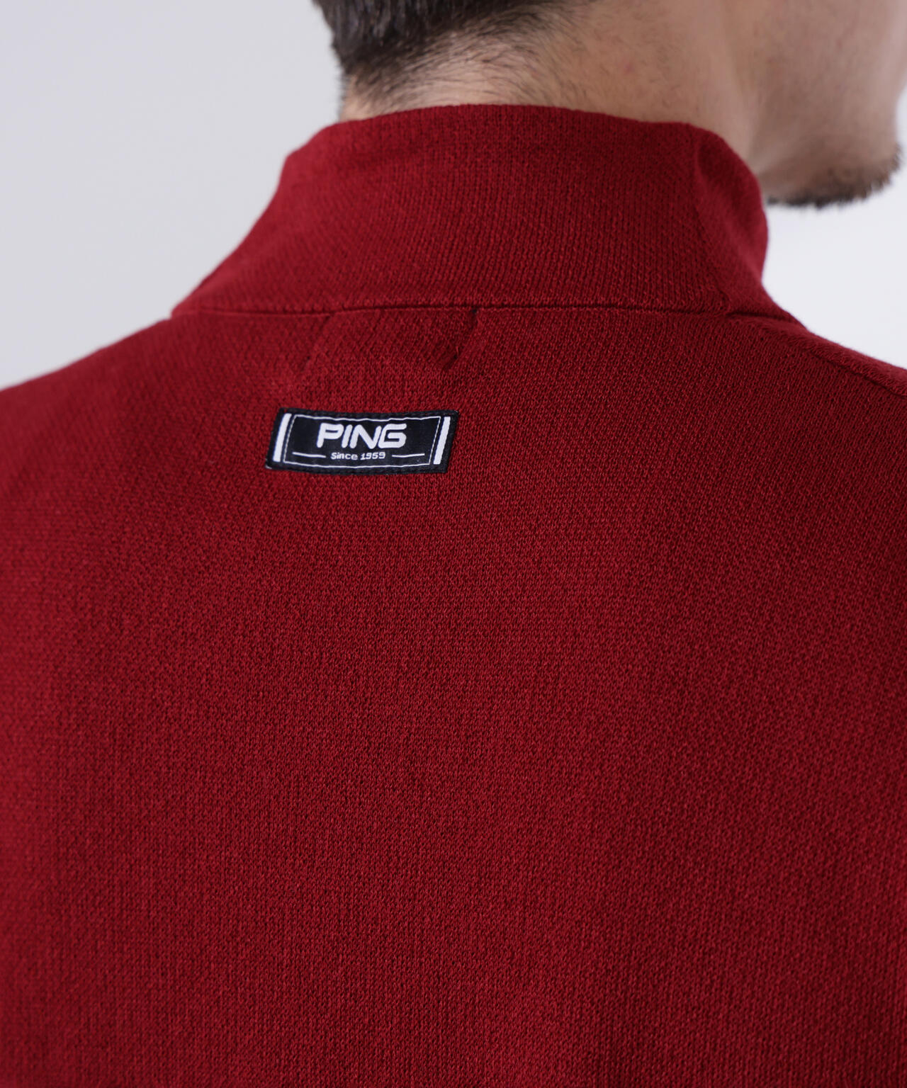【PING APPAREL】コットンライクハーフジップハイネックニット ＜NATIVE＞ (MENS)