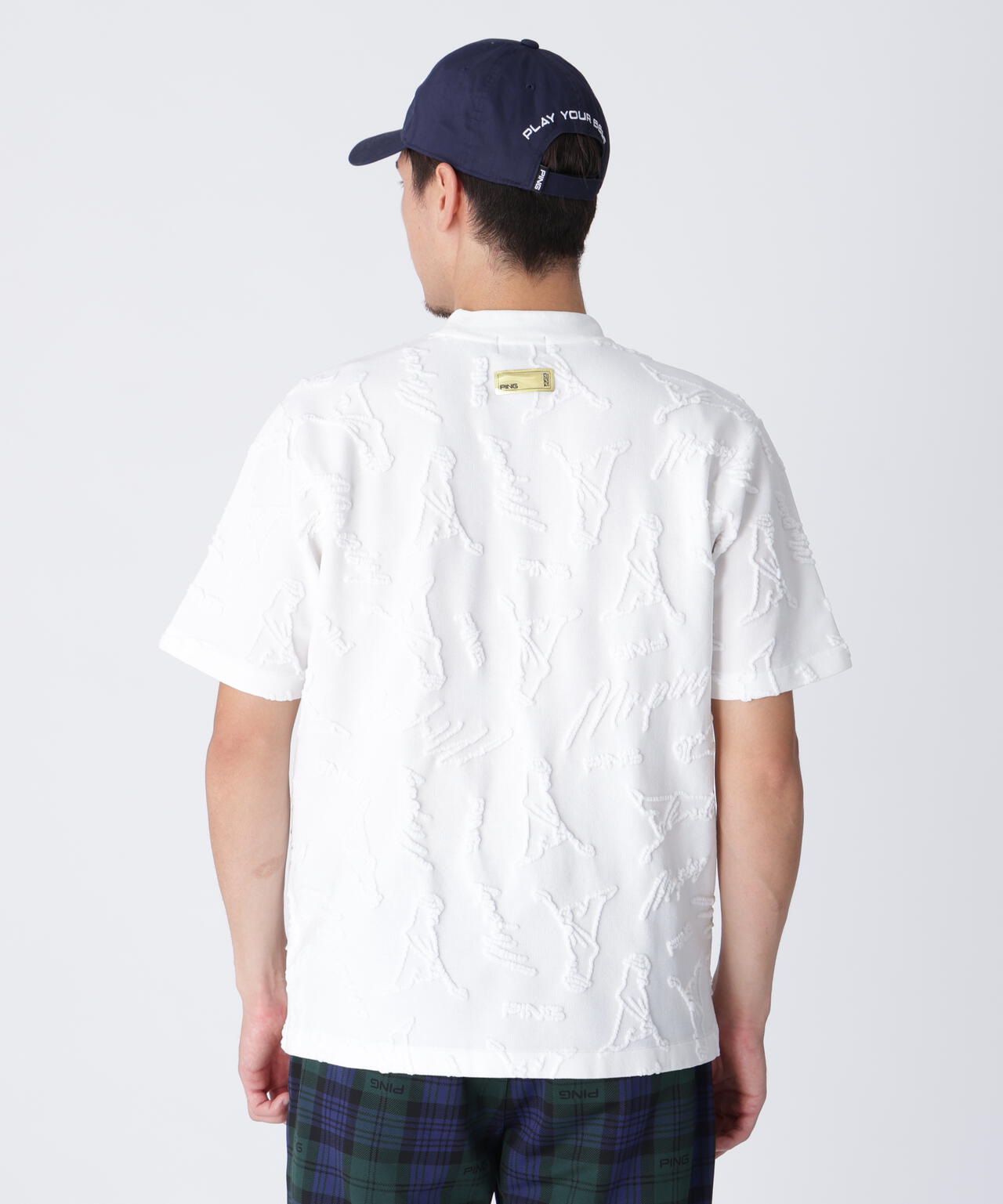 【PING APPAREL】Mr.PINGジャカード半袖ハイネックニット ＜GOLD＞ (MENS)