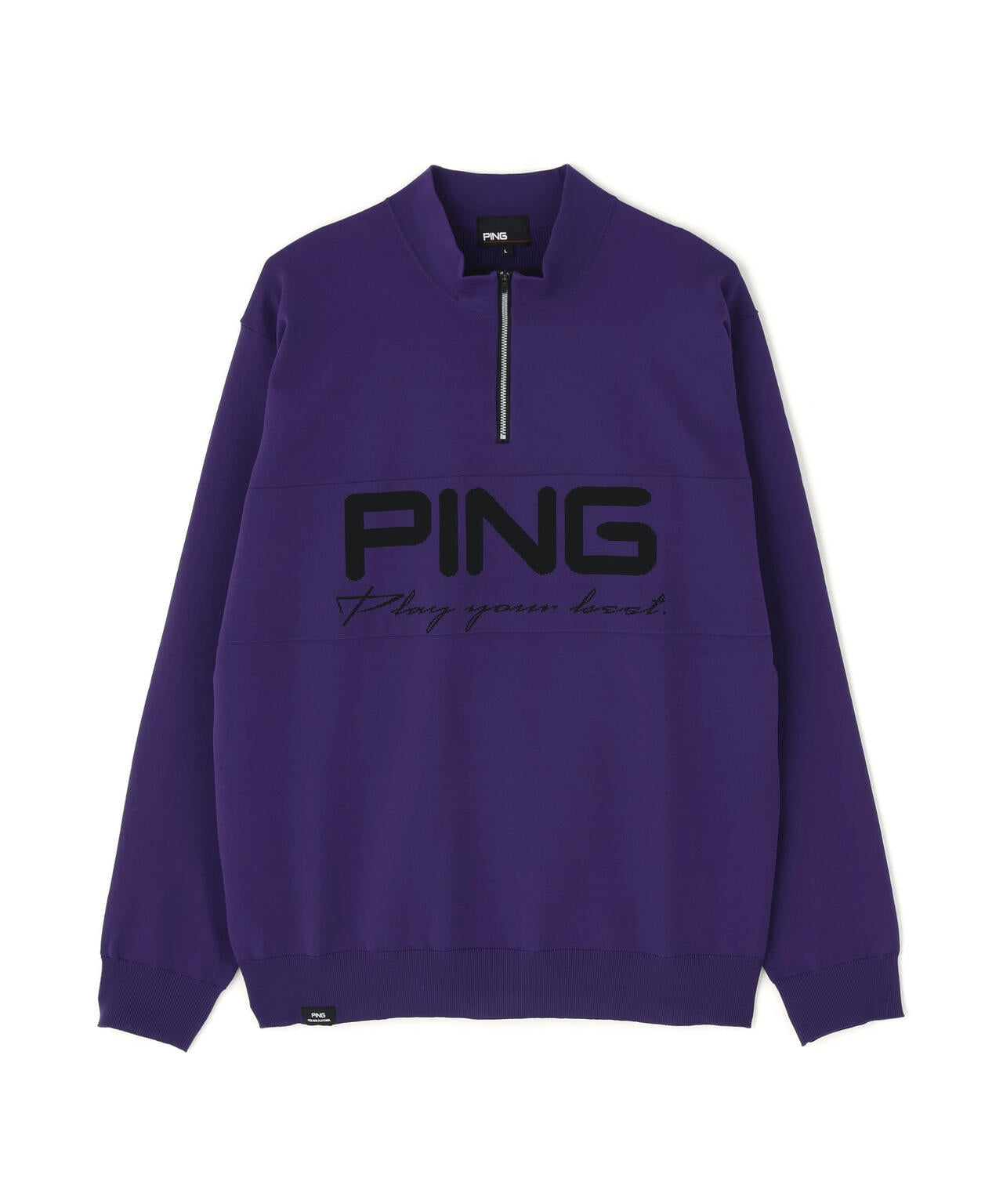【PING APPAREL】ハーフジップハイネックジャガードニット ＜PERFORMANCE＞ (MENS)