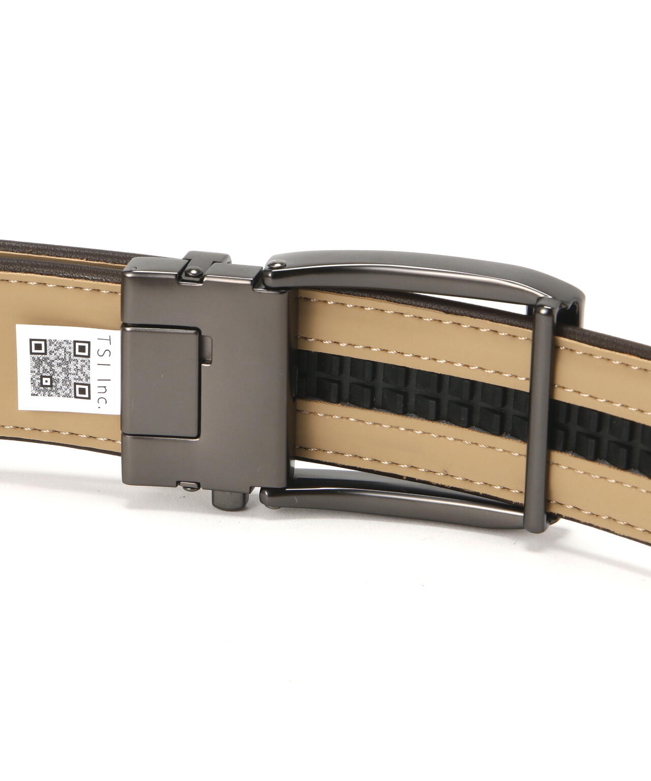 【PING APPAREL】エコレザーグラデーション刺繍ベルト ＜GOLD＞ (MENS)