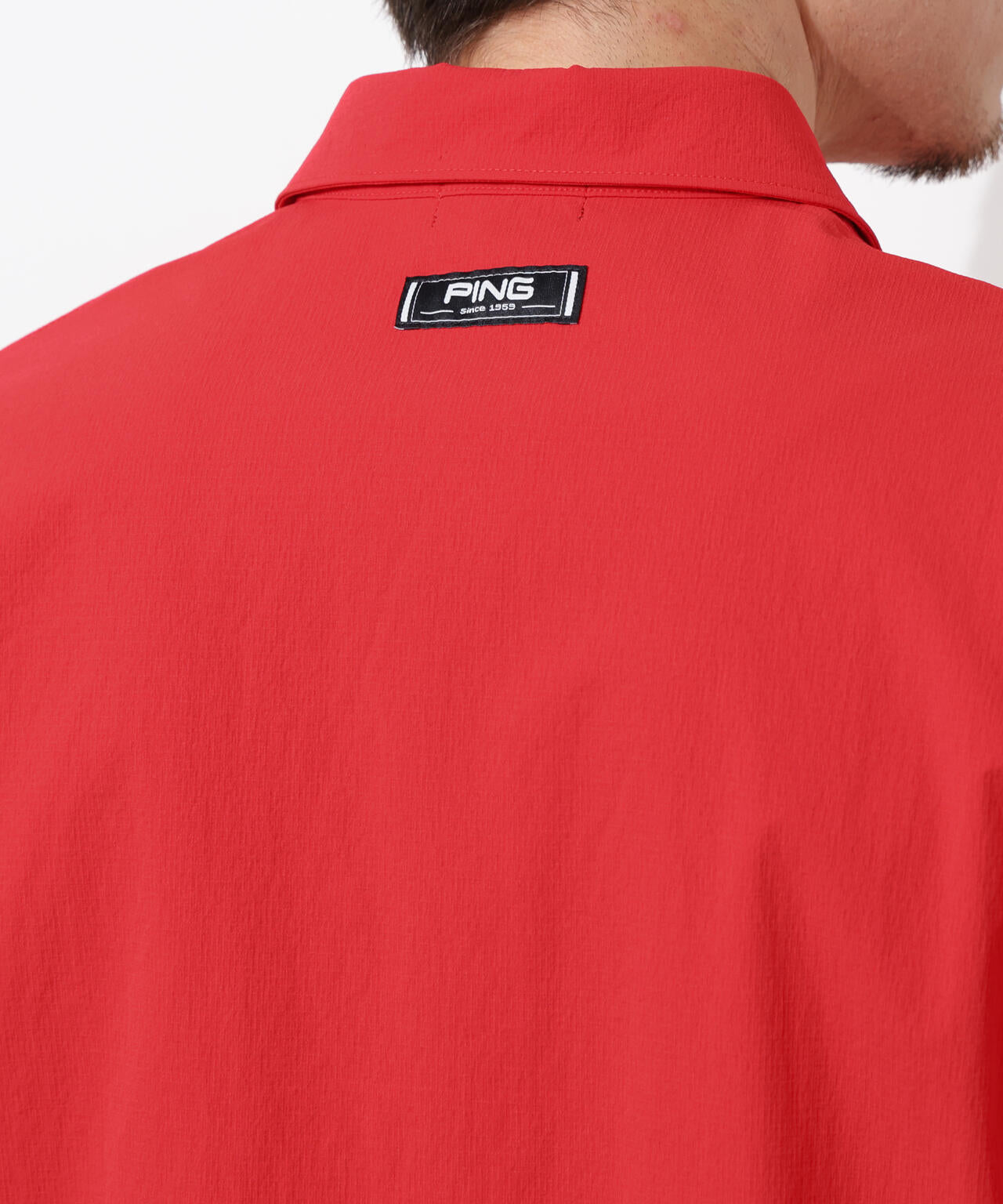 PING APPAREL】ストレッチリップストップ半袖フルジップシャツ