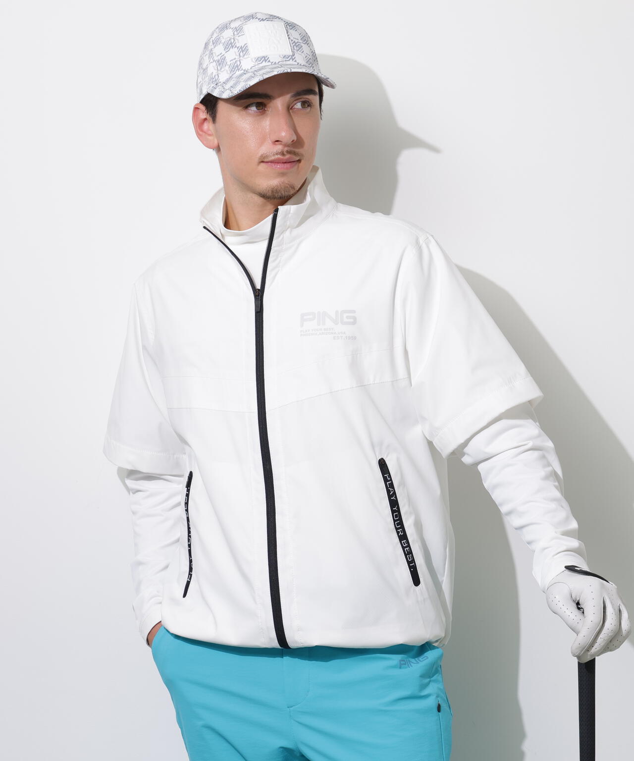 【PING APPAREL】テラエステルストレッチ2WAY撥水ブルゾン ＜PERFORMANCE＞ (MENS)