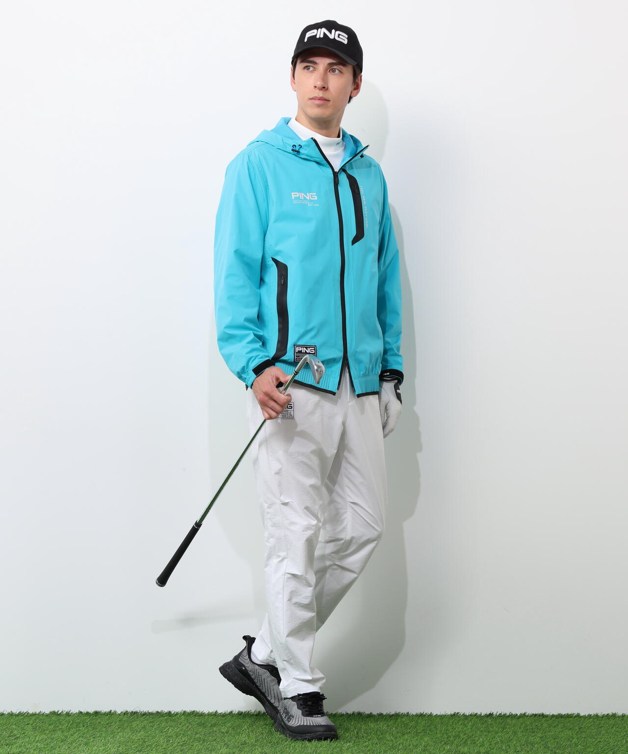 PING APPAREL】2WAY撥水フルジップフーディーブルゾン ＜GOLD＞ (MENS