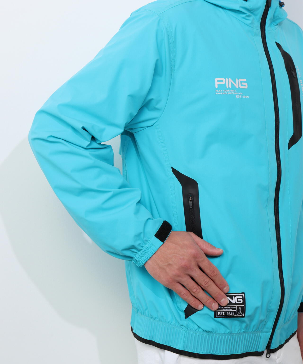 PING APPAREL】撥水フルジップフーディーブルゾン ＜GOLD＞ (MENS