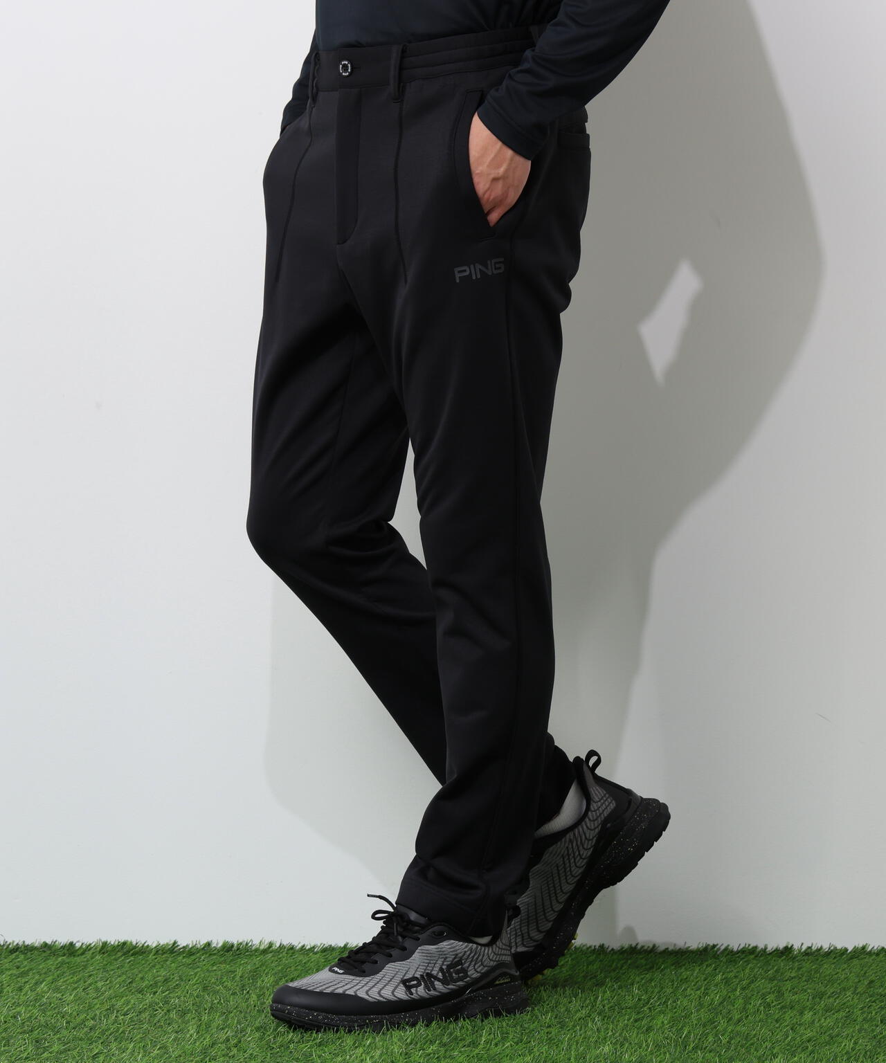 PING☆トップス・パンツ PING APPAREL】全方向ストレッチ 接結裏メッシュスウェットテーパード