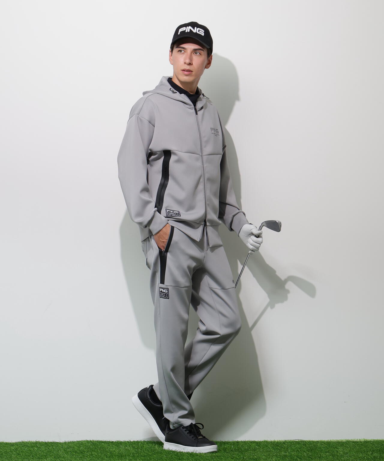 【PING APPAREL】ダンボールニットテーパードパンツ  ＜GOLD＞ (MENS)