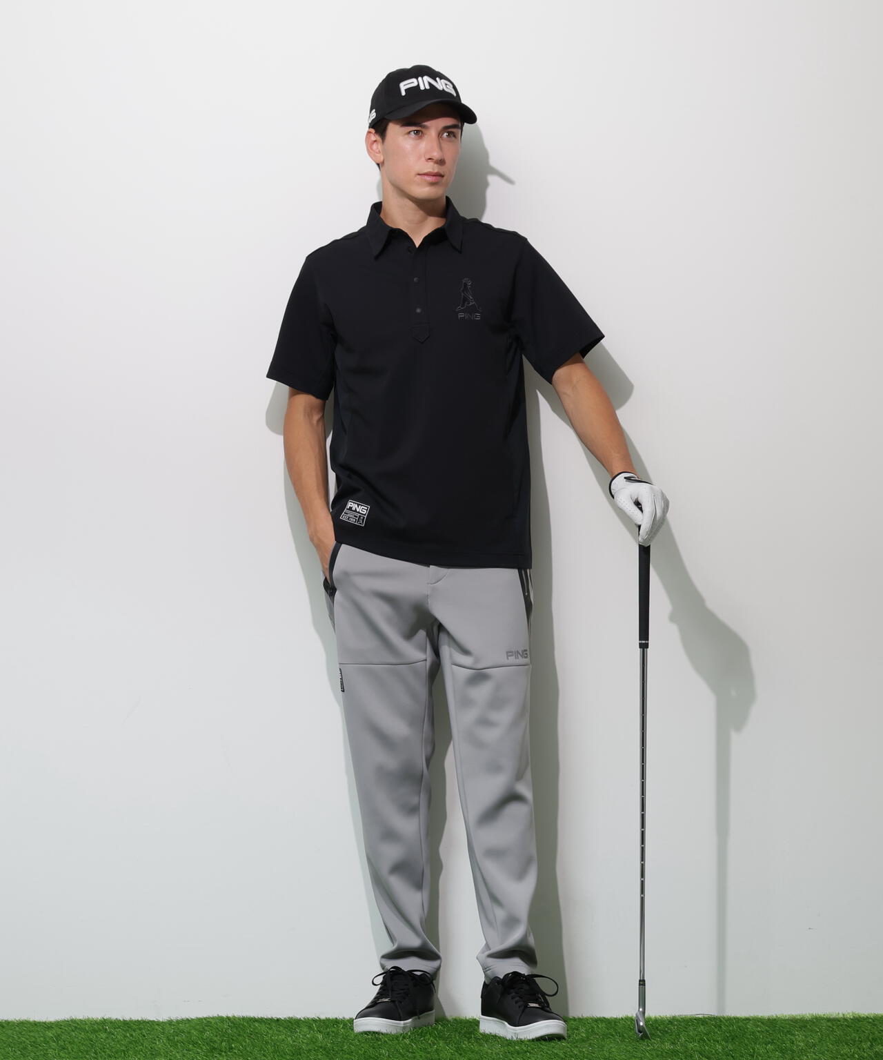 【PING APPAREL】ダンボールニットテーパードパンツ  ＜GOLD＞ (MENS)