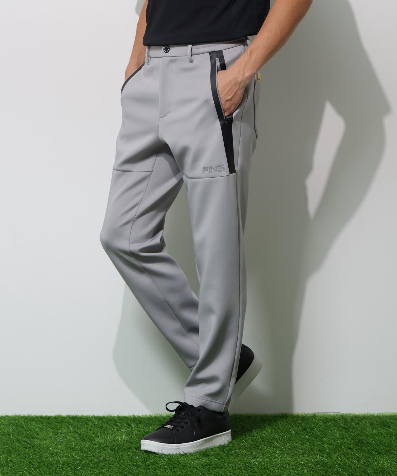 【PING APPAREL】ダンボールニットテーパードパンツ  ＜GOLD＞ (MENS)