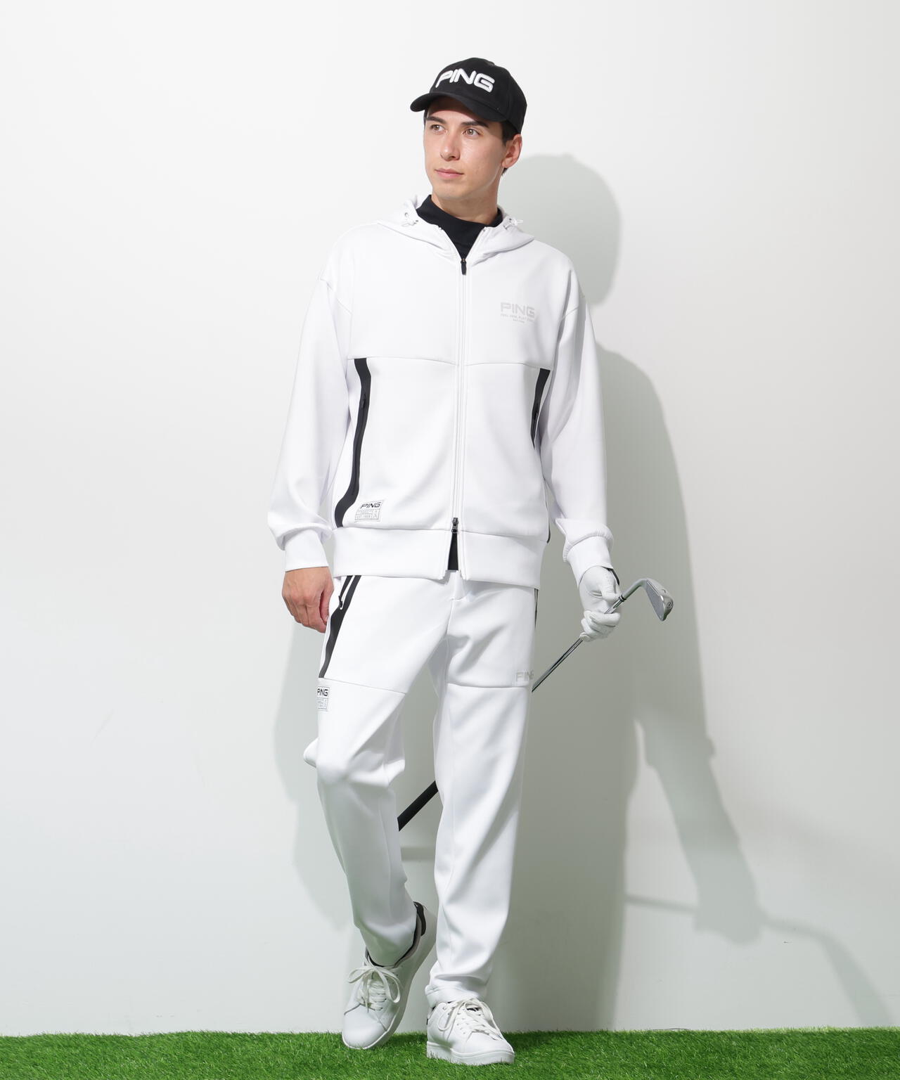 【PING APPAREL】ダンボールニットテーパードパンツ  ＜GOLD＞ (MENS)