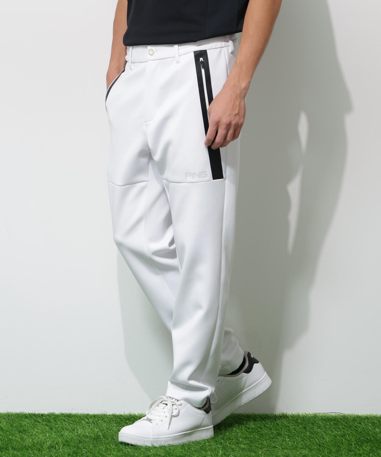 【PING APPAREL】ダンボールニットテーパードパンツ  ＜GOLD＞ (MENS)