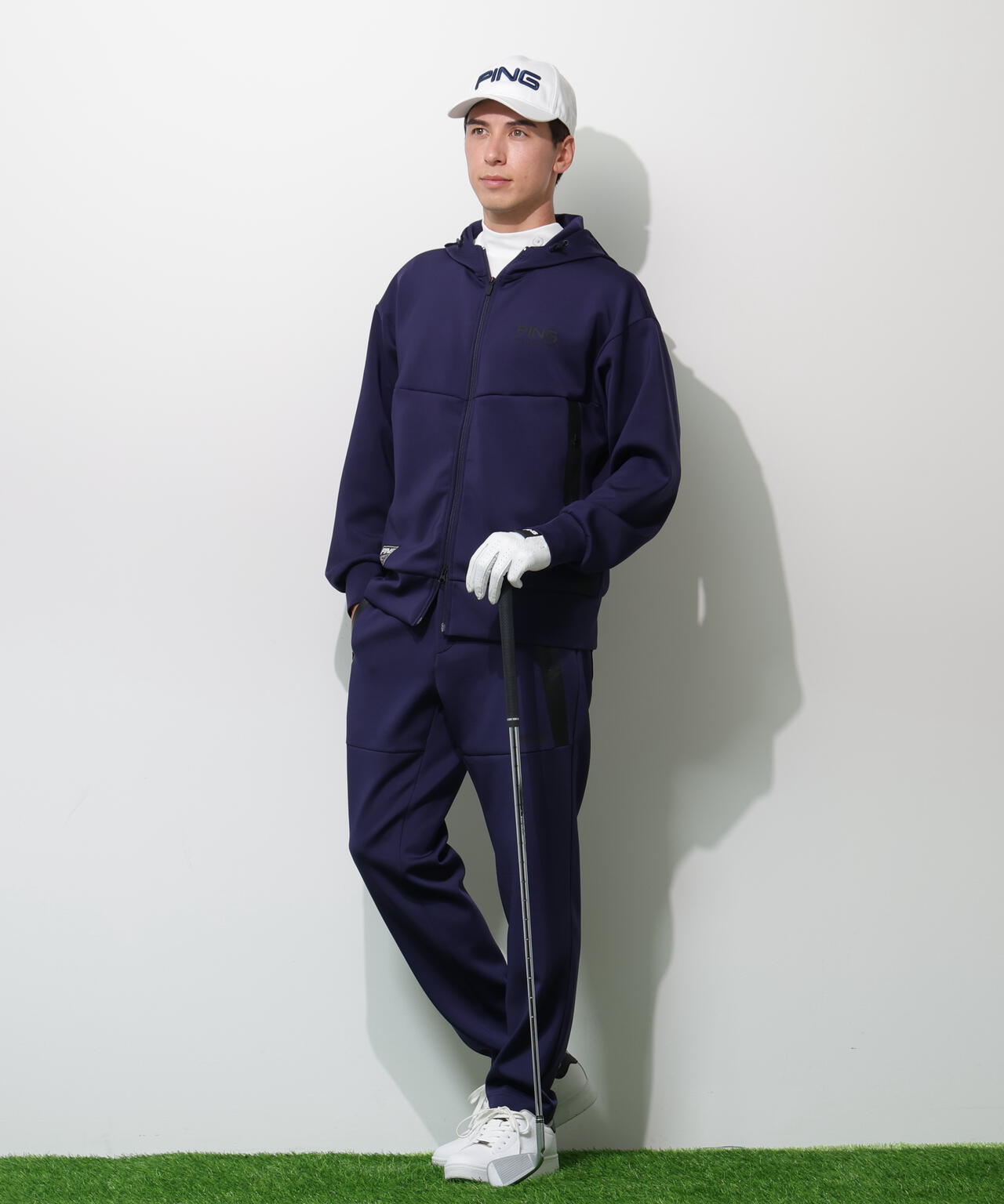 【PING APPAREL】ダンボールニットテーパードパンツ  ＜GOLD＞ (MENS)