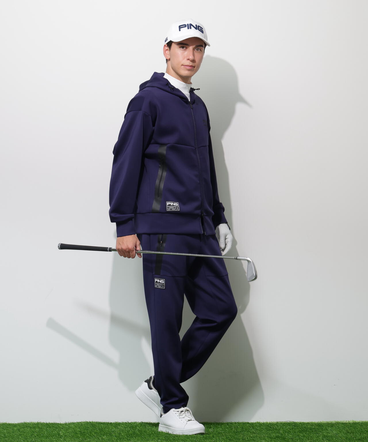 【PING APPAREL】ダンボールニットテーパードパンツ  ＜GOLD＞ (MENS)