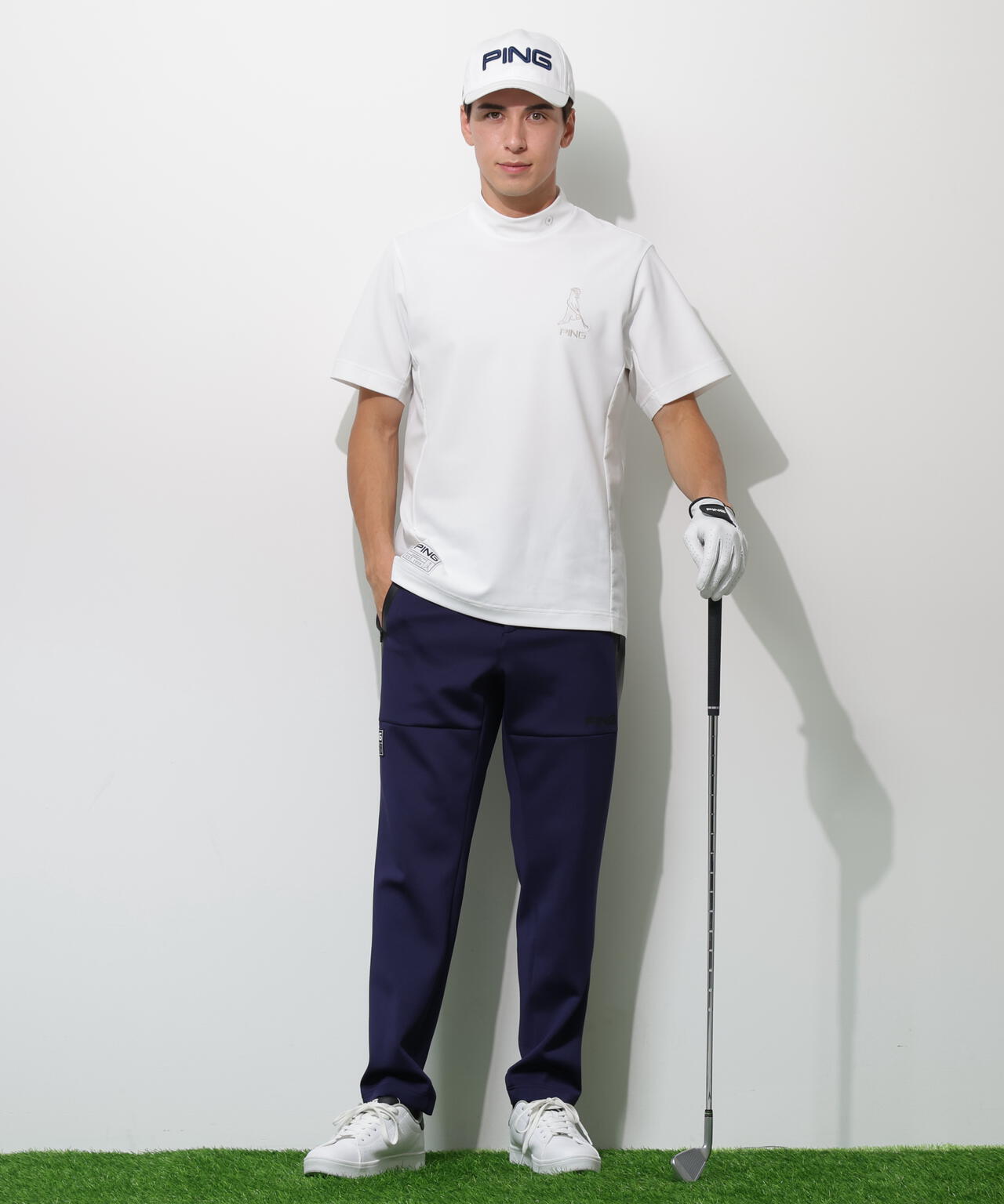 【PING APPAREL】ダンボールニットテーパードパンツ  ＜GOLD＞ (MENS)