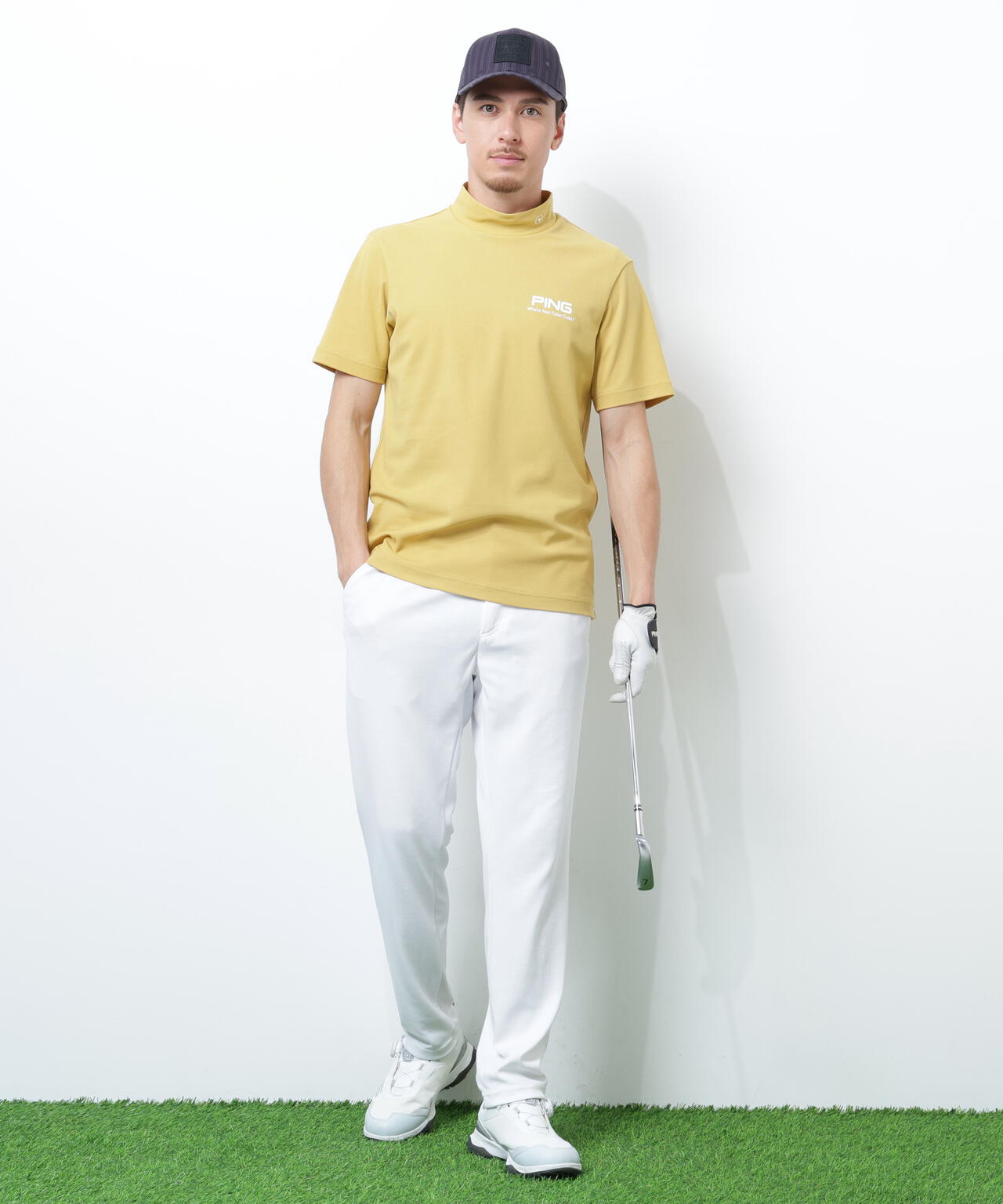 PING APPAREL】全方向ストレッチダブルフェイスドライミックスアイ