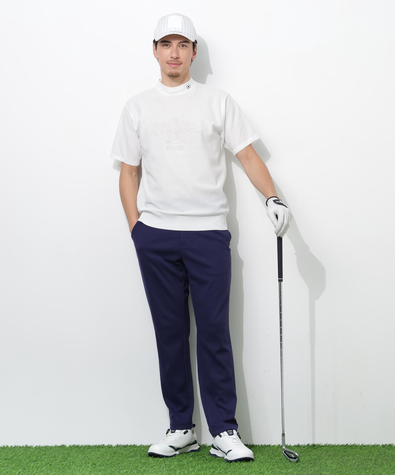 PING APPAREL】全方向ストレッチダブルフェイスドライミックスアイ