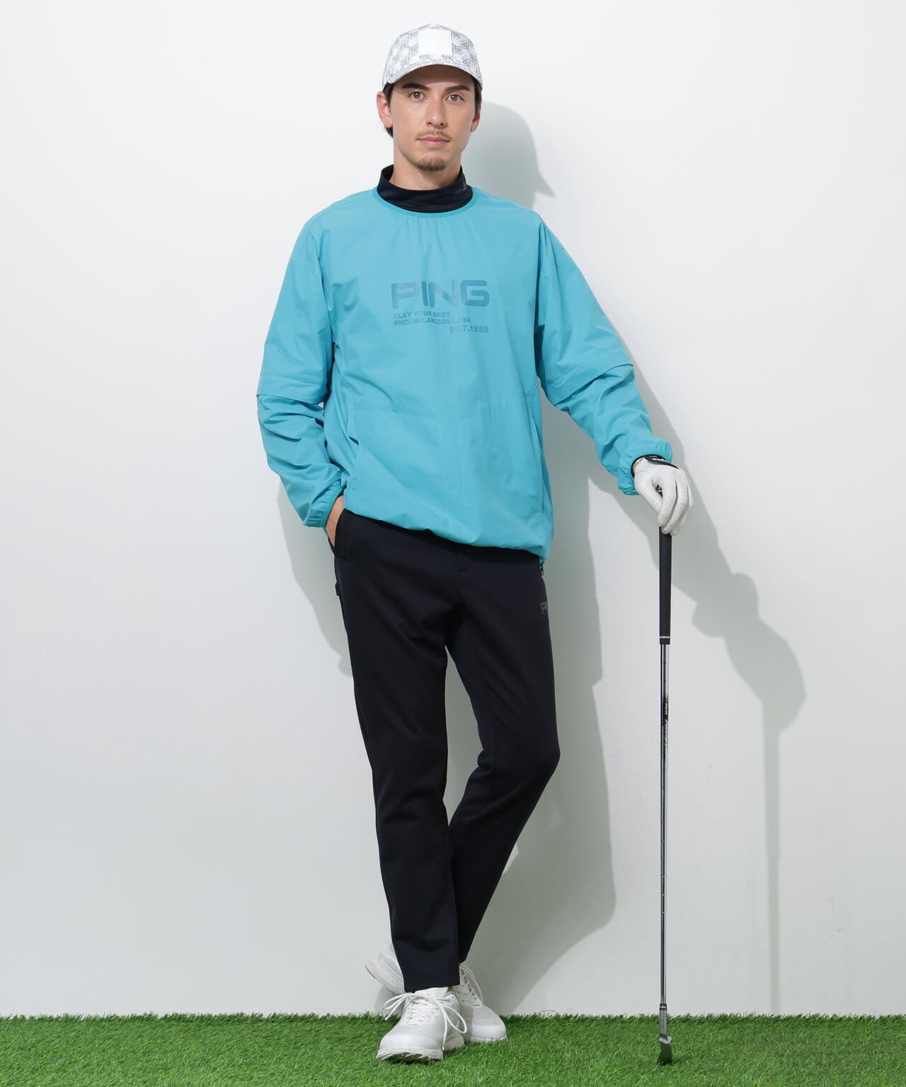 【PING APPAREL】全方向ストレッチ 接結裏メッシュスウェットテーパードパンツ ＜PERFORMANCE＞ (MENS)
