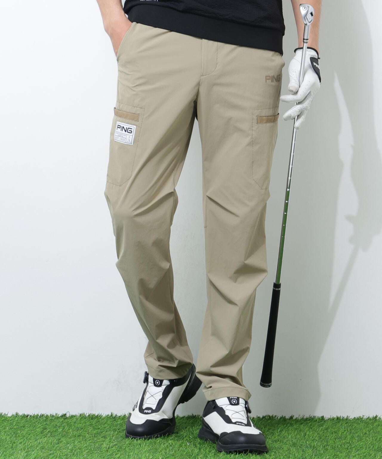 PING APPAREL】ストレッチ冷感テーパードパンツ ＜GOLD＞ (MENS