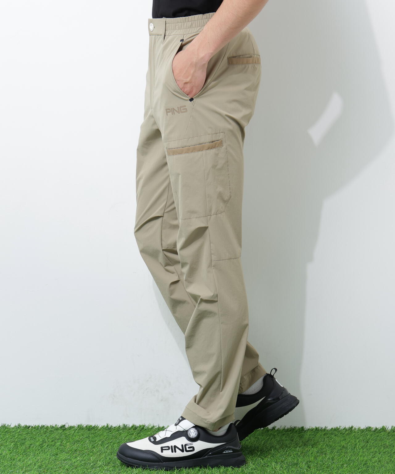 PING APPAREL】ストレッチ冷感テーパードパンツ ＜GOLD＞ (MENS