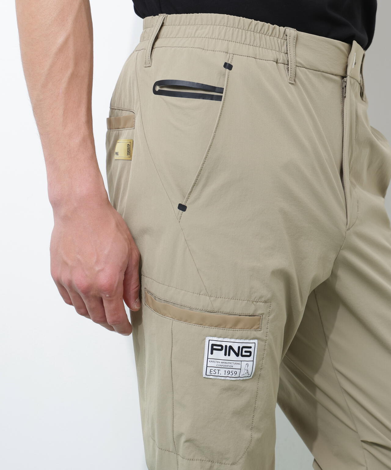 PING APPAREL】ストレッチ冷感テーパードパンツ ＜GOLD＞ (MENS