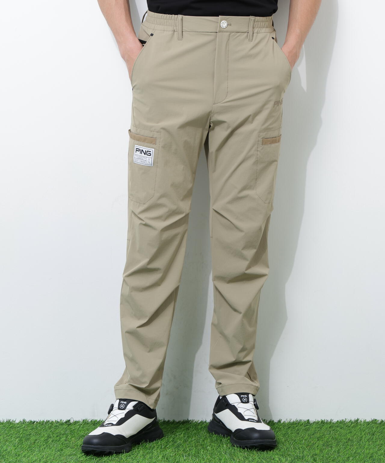 【新品未使用タグ付き】PING メンズパンツ M PING APPAREL】ストレッチ冷感テーパードパンツ ＜GOLD＞ (MENS