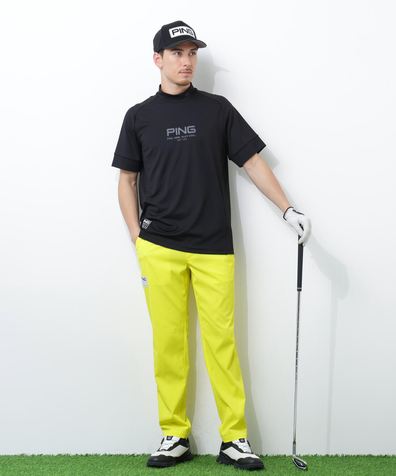 【PING APPAREL】ストレッチサッカー5ポケットパンツ ＜GOLD＞ (MENS)