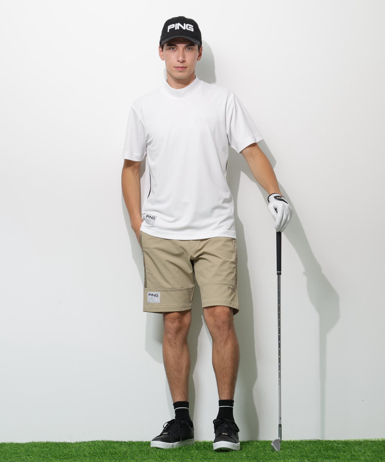 PING APPAREL】全方向ストレッチ 緯二重ショートパンツ ＜GOLD＞ (MENS