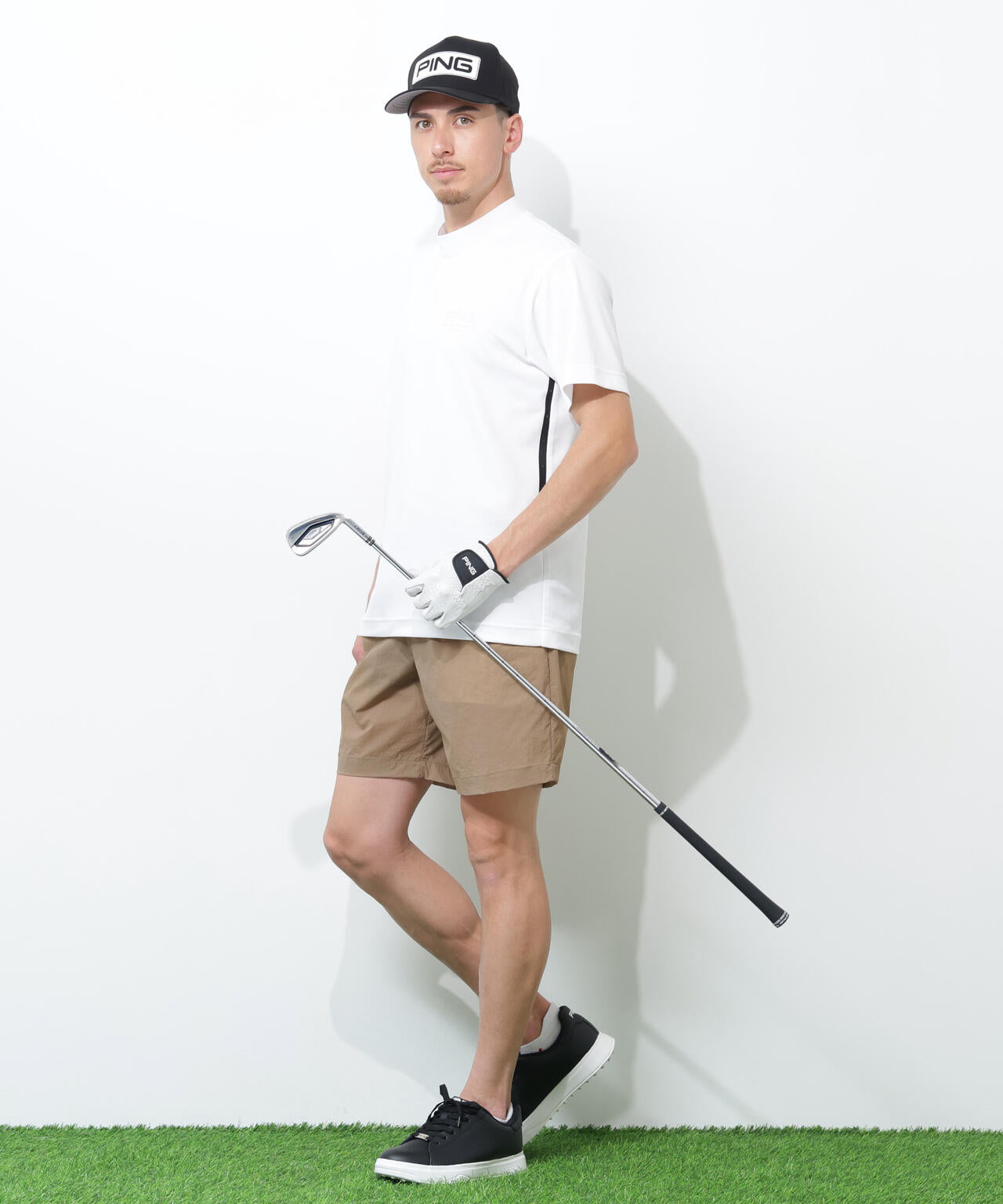PING APPAREL】ドライタッチナイロンストレッチタフタショートパンツ