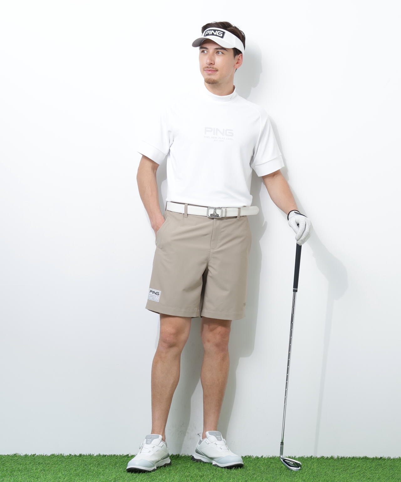 【PING APPAREL】ストレッチドビーショートパンツ ＜GOLD＞ (MENS)