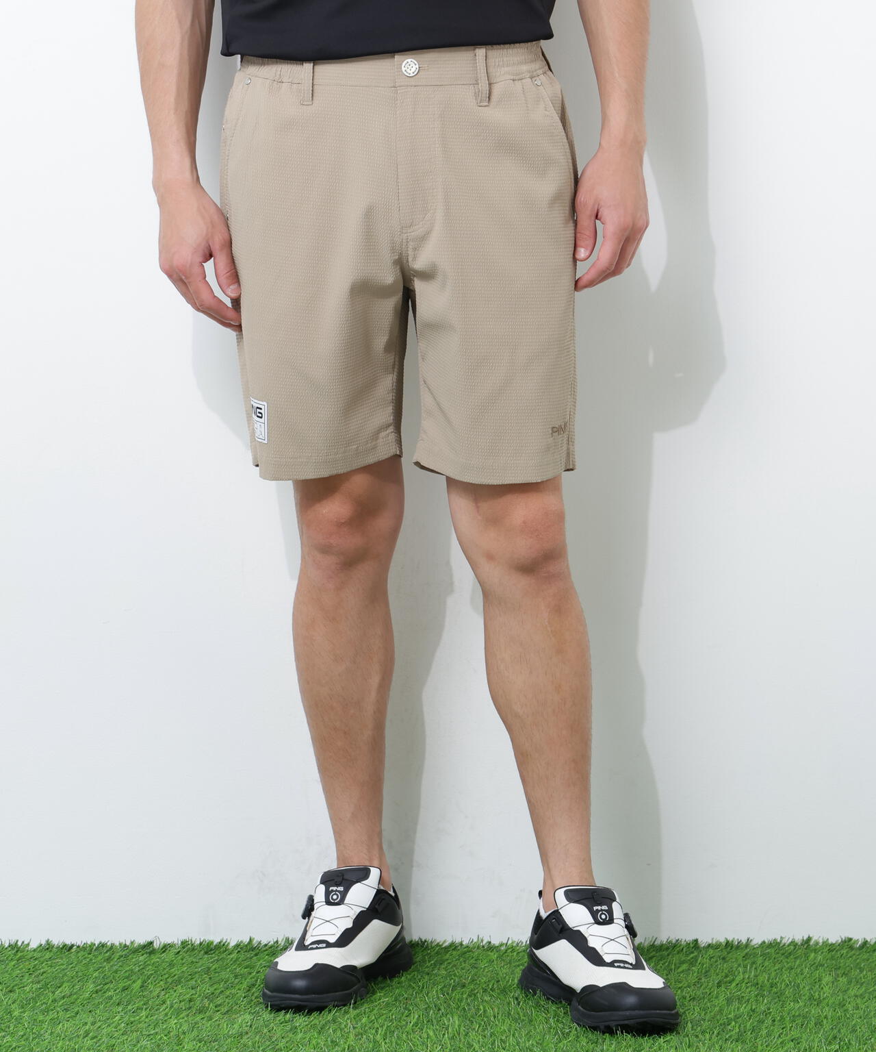 PING APPAREL】ストレッチサッカー5ポケットショートパンツ ＜GOLD