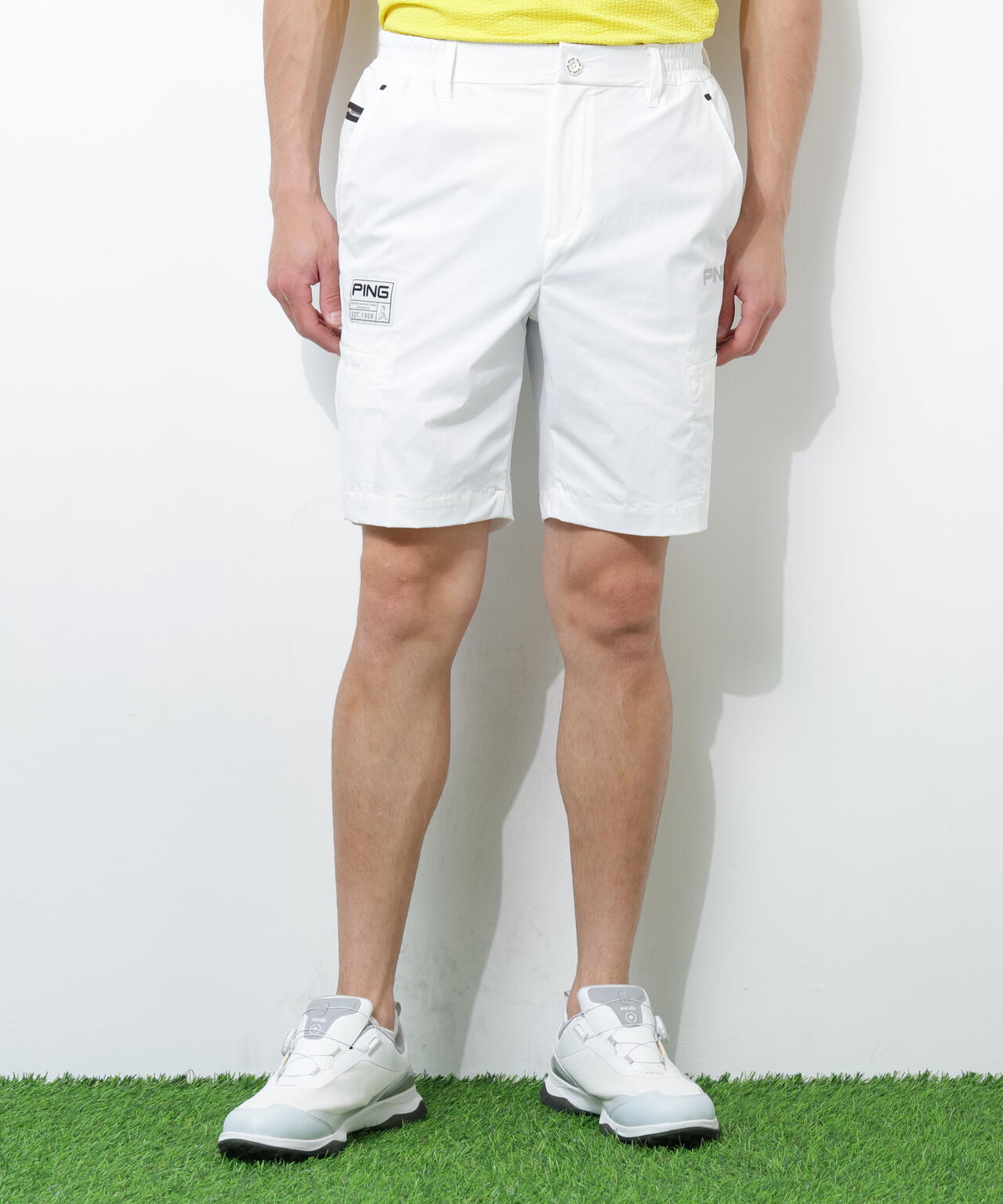 【PING APPAREL】ストレッチ冷感ショートパンツ ＜GOLD＞ (MENS)
