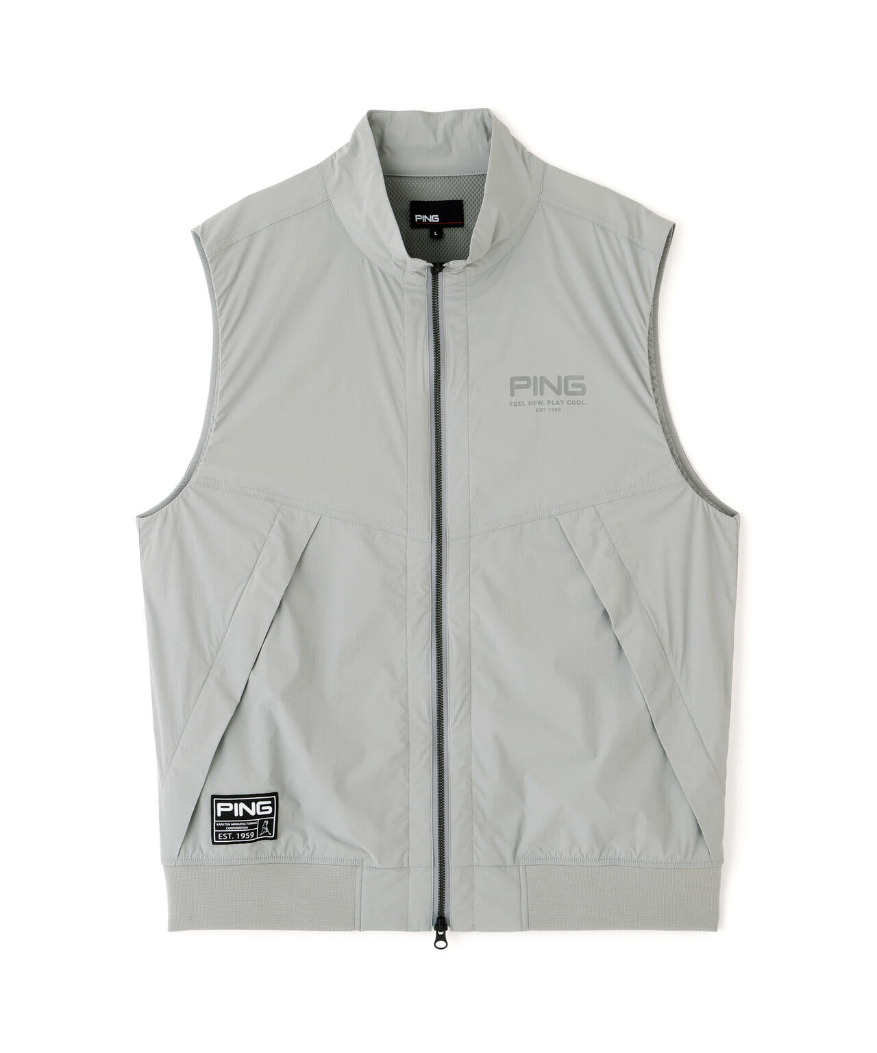 【PING APPAREL】ストレッチリップストップ高機能フルジップベスト ＜GOLD＞ (MENS)