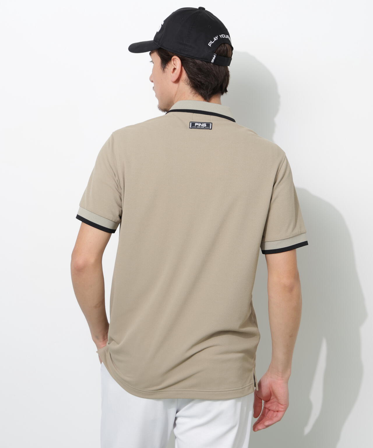 【PING APPAREL】スナップテックス半袖ラインポロシャツ ＜NATIVE＞ (MENS)