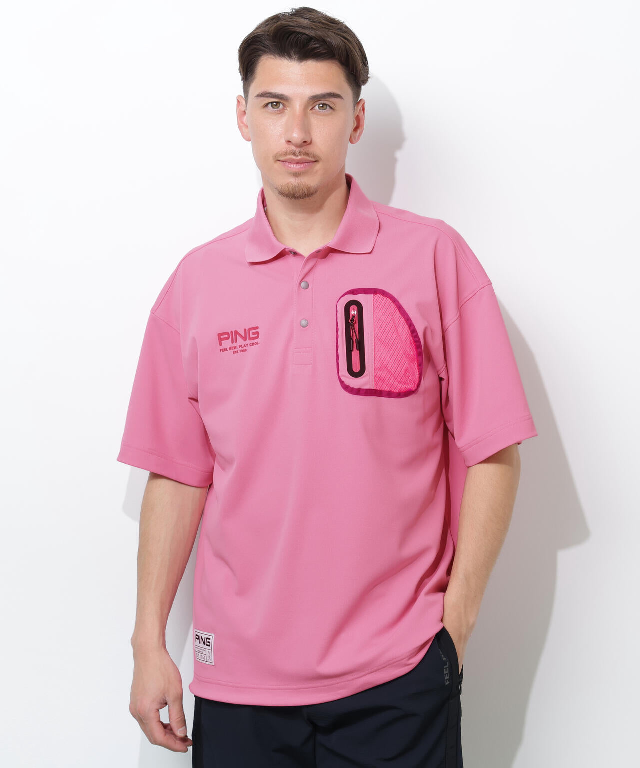 PING APPAREL】半袖カノコオーバーポロシャツ ＜GOLD＞ (MENS) | PING