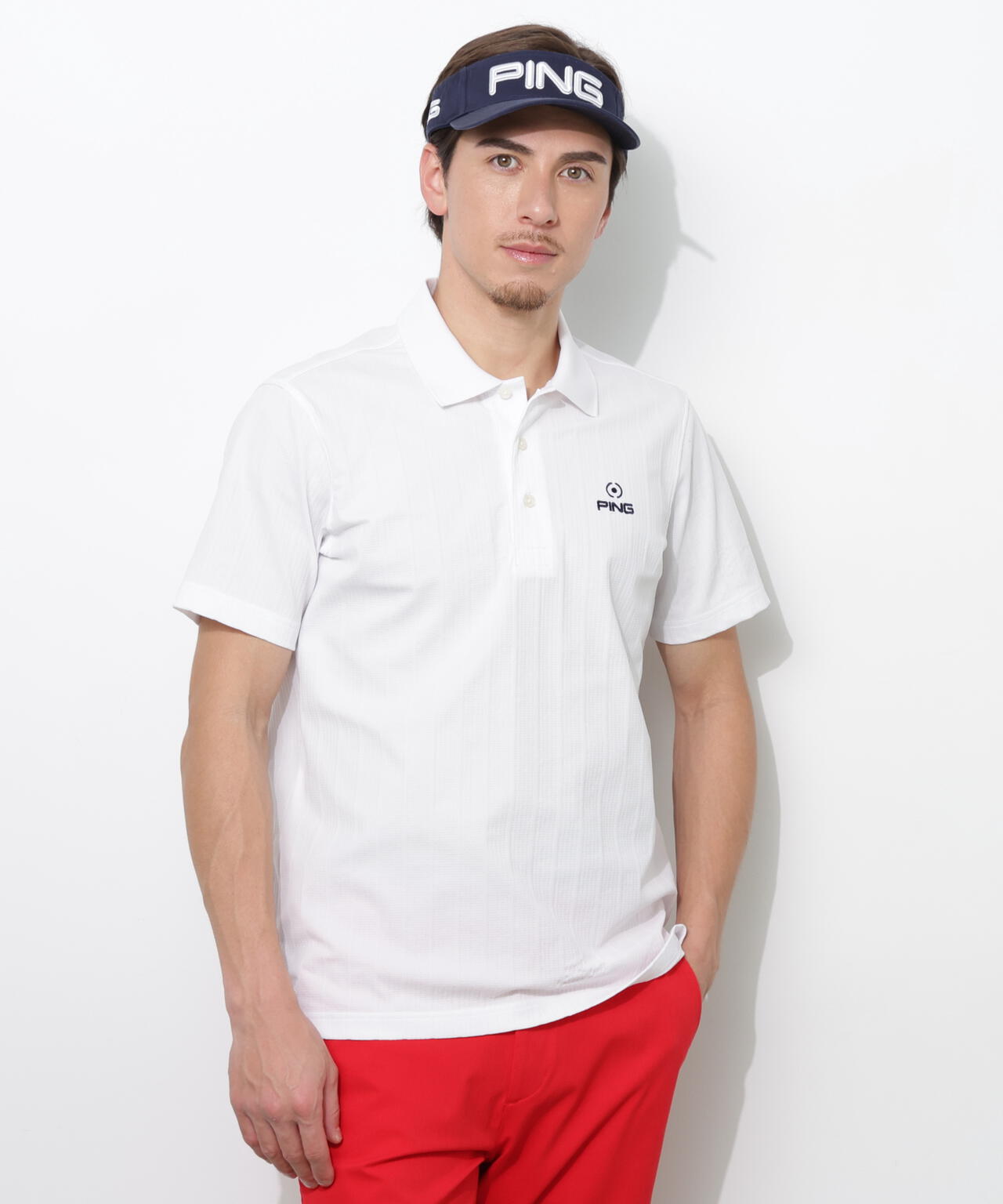 PING APPAREL】EPIX変形ストレッチカノコ半袖ポロシャツ ＜NAITVE
