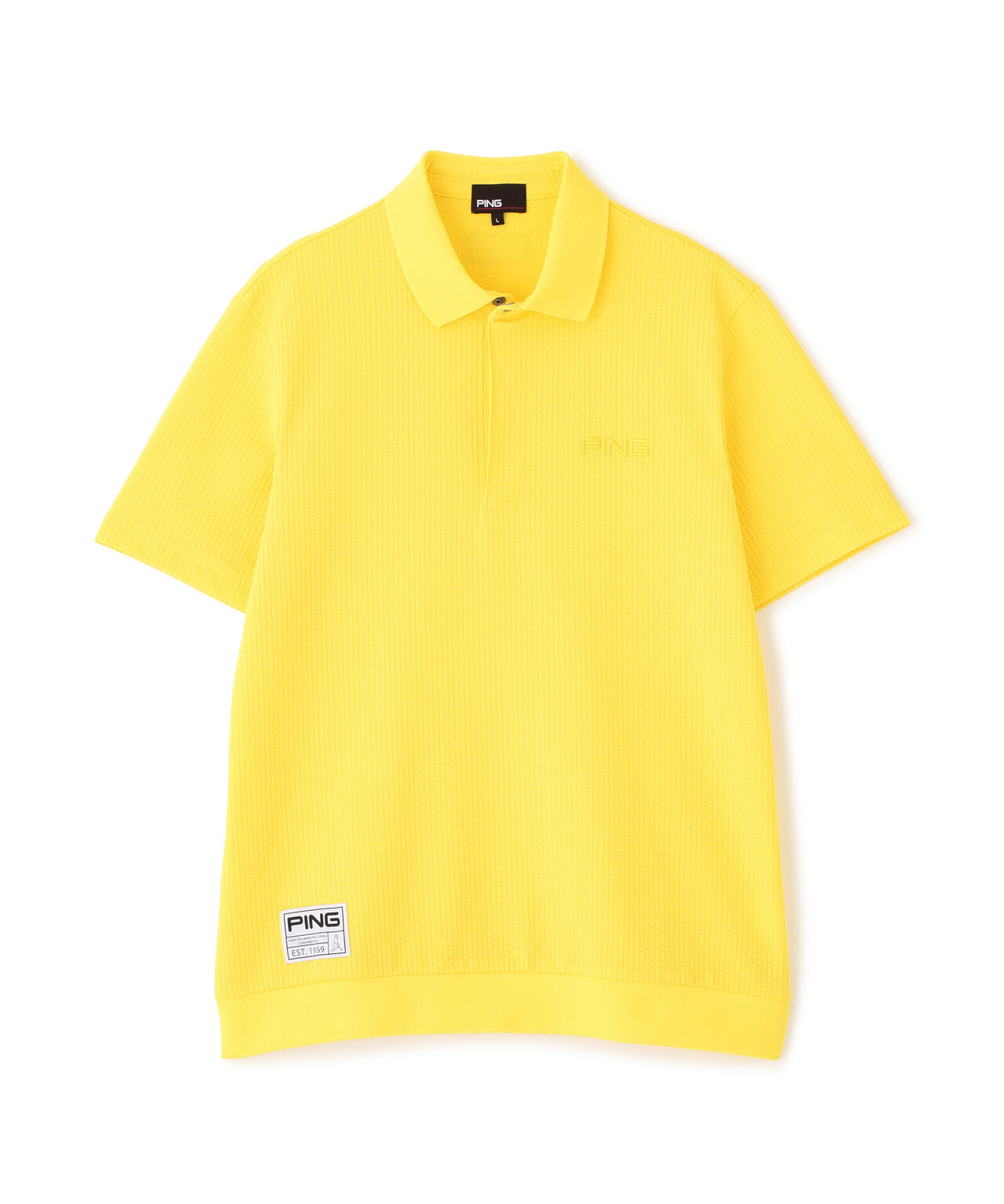 【PING APPAREL】PEサッカー半袖ポロシャツ ＜GOLD＞ (MENS)