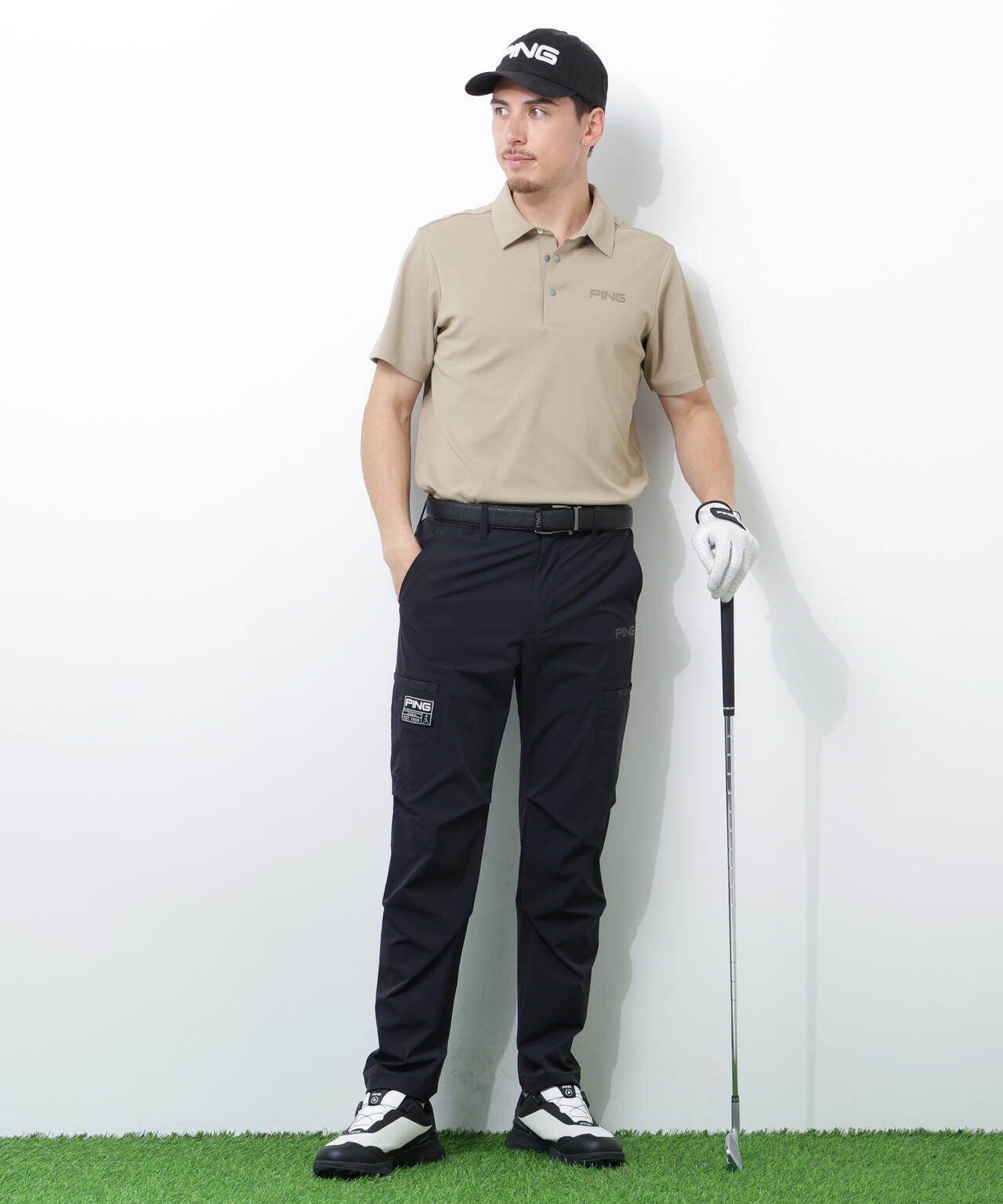【PING APPAREL】スーパーシェルター06半袖ポロシャツ ＜GOLD＞ (MENS)