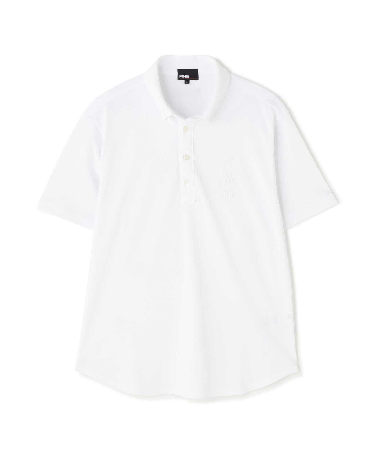PING APPAREL】Mr.PINGエンボスカノコ レイブロック半袖ボタンダウン