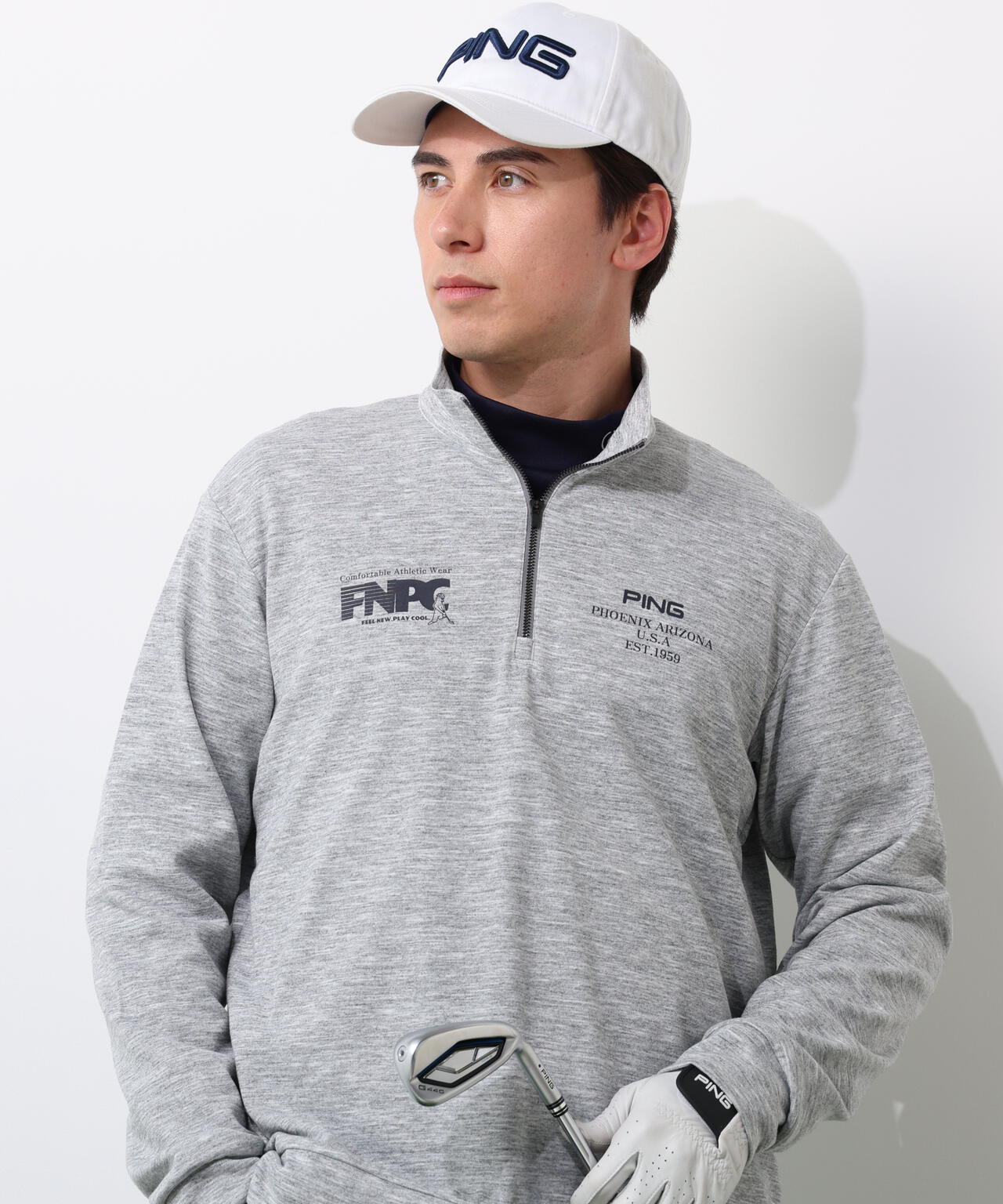 PING APPAREL】全方向ストレッチダブルフェイスドライミックスアイ