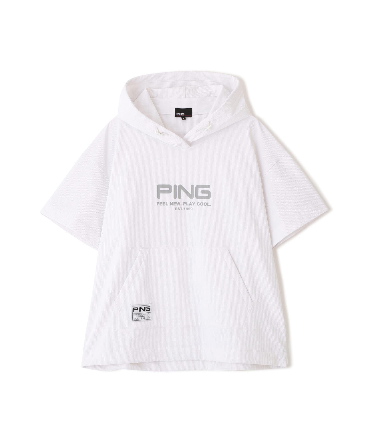 【PING APPAREL】遮熱変形カノコ半袖フーディプルオーバー ＜GOLD＞ (MENS)