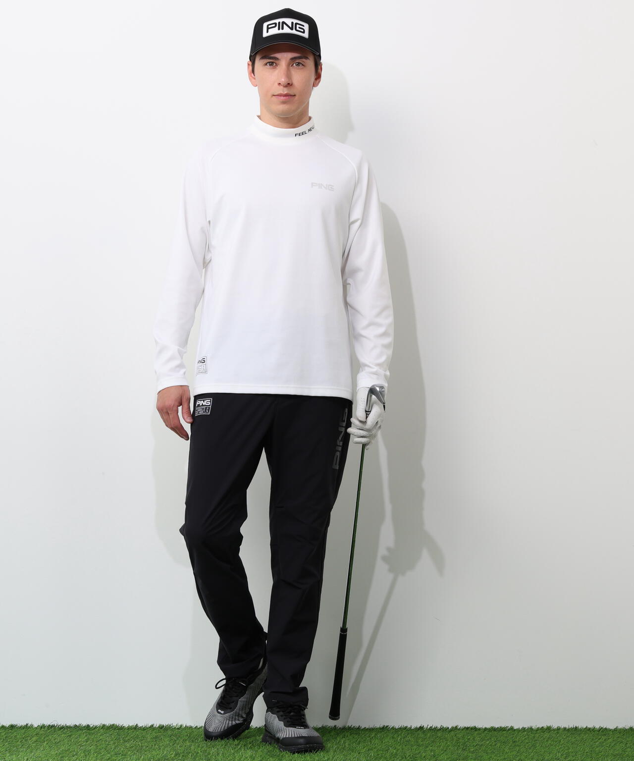 PING APPAREL】冷感ポンチハイネックシャツ ＜GOLD＞ (MENS) | PING