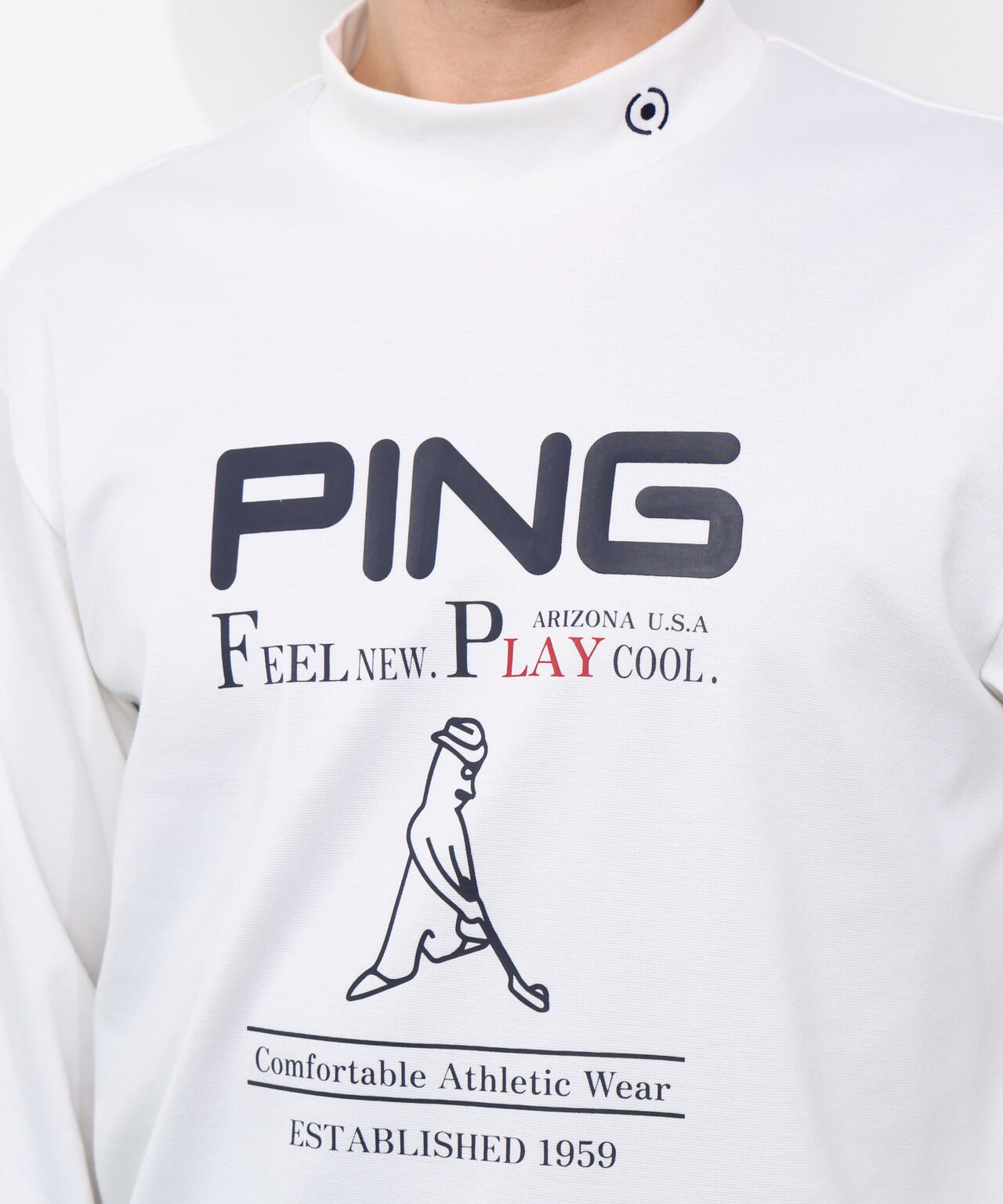 【PING APPAREL】冷感ポンチハイネックシャツ ＜NATIVE＞ (MENS)