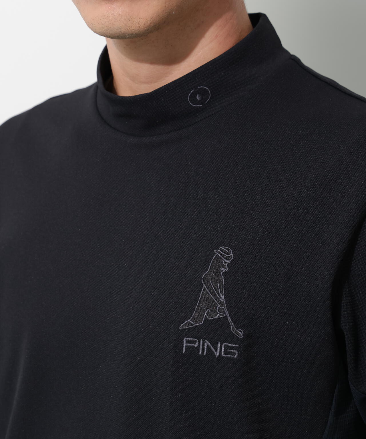 【PING APPAREL】レイブロック半袖ハイネックカットソー ＜GOLD＞ (MENS)