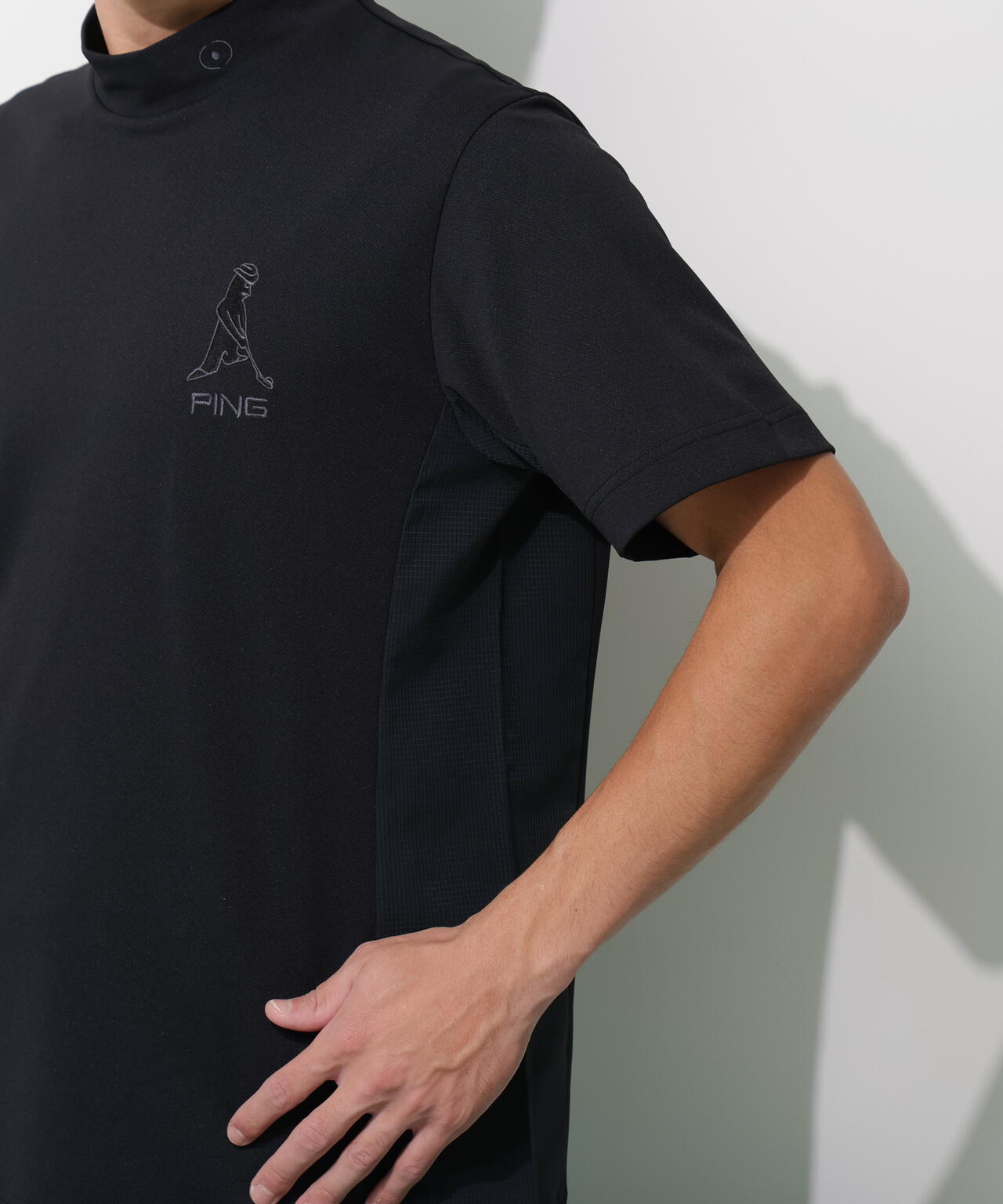【PING APPAREL】レイブロック半袖ハイネックカットソー ＜GOLD＞ (MENS)