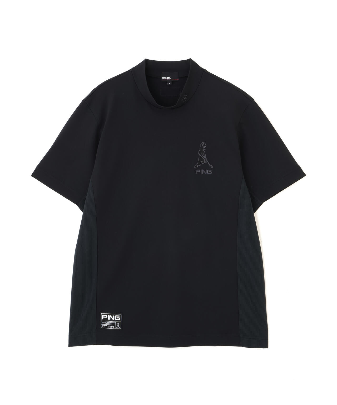 【PING APPAREL】レイブロック半袖ハイネックカットソー ＜GOLD＞ (MENS)