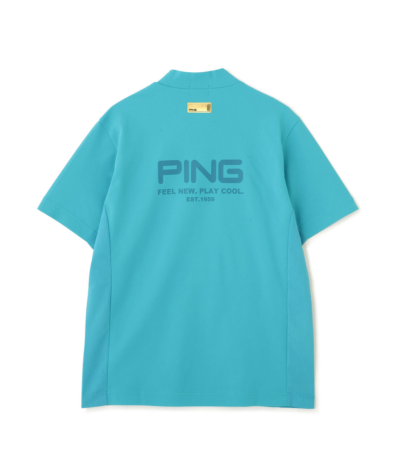 【PING APPAREL】レイブロック半袖ハイネックカットソー ＜GOLD＞ (MENS)