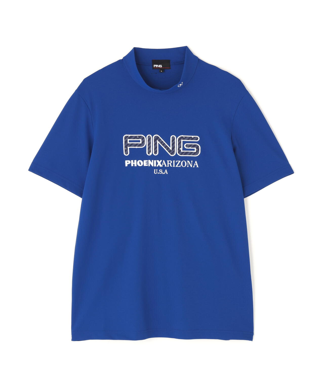 【PING APPAREL】アップリケ半袖ハイネックシャツ ＜NATIVE＞ (MENS)
