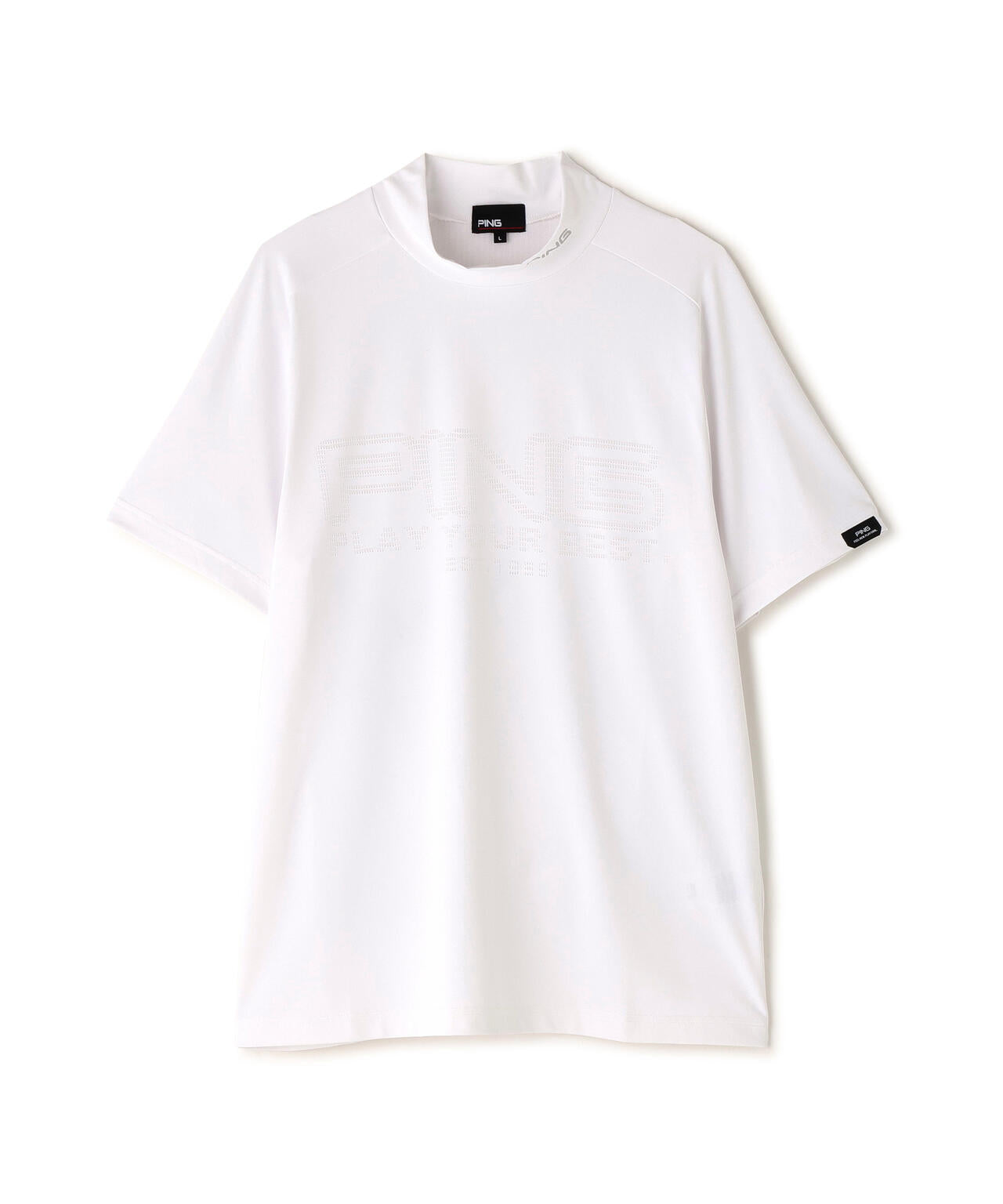 【PING APPAREL】パネルジャカード半袖ハイネックシャツ ＜PERFORMANCE＞ (MENS)